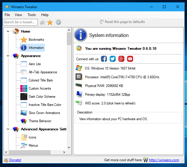 winaero tweaker windows 10