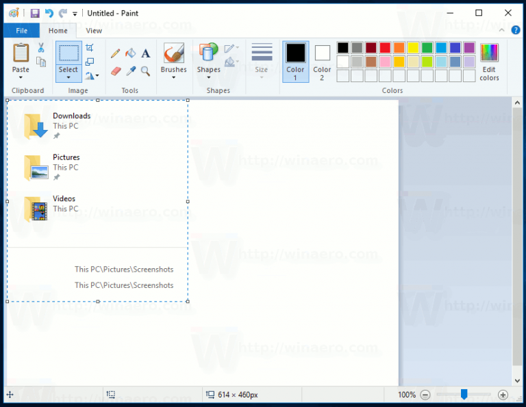 Paint на виндовс 10. Select in Paint.