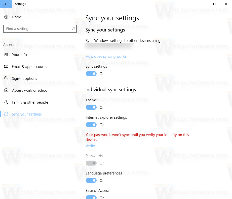 How Do I Sync My Settings In Windows 10 Theme