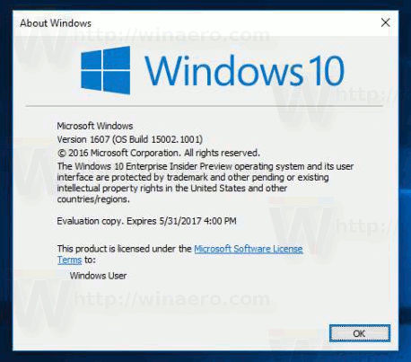 Windows 10, сборка 15002