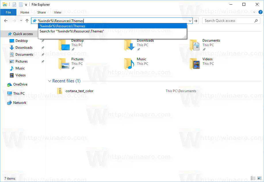 themes folder windows 10