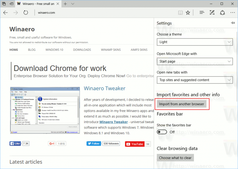 Export Favorites to a File in Edge