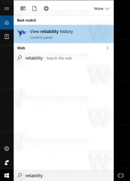 Open Reliability Monitor In Windows 10