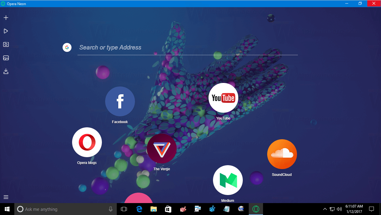 opera neon browser