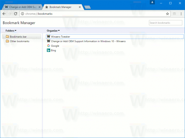 Chrome Bookmarks Manager