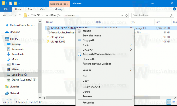 How To Mount ISO And IMG Files In Windows 10