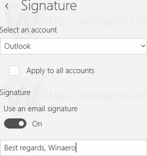 Mail Change Signature