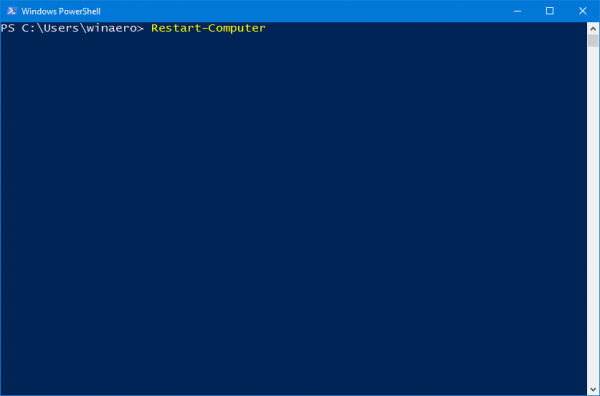 PowerShell Restart Computer