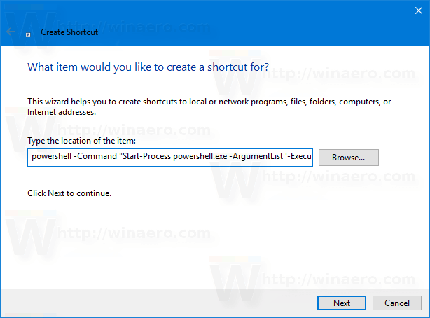 Powershell Create Restore Point Shortcut