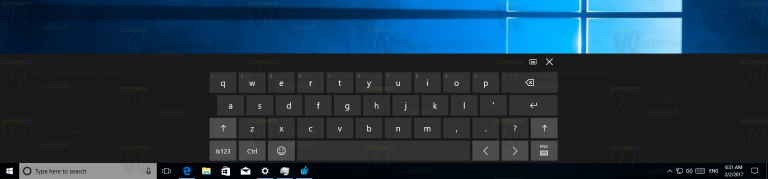 Keep Taskbar Visible with Touch Keyboard in Windows 10