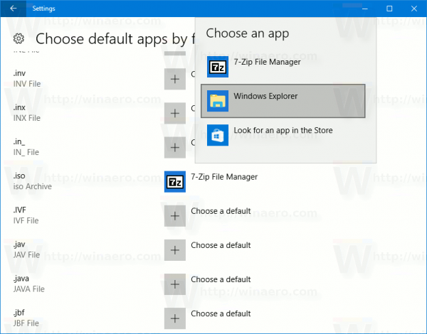 Windows 10 ISO Restore Default App