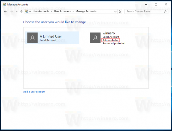 Windows 10 Administrator Account