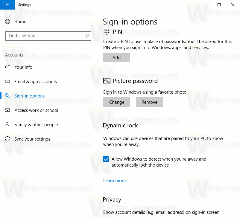 Windows 10 Picture Password Added
