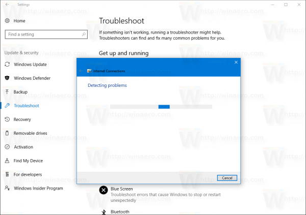 Windows 10 Troubleshooter In Action
