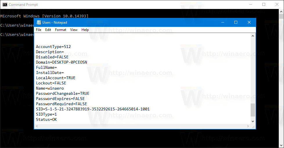 Account Info In Notepad