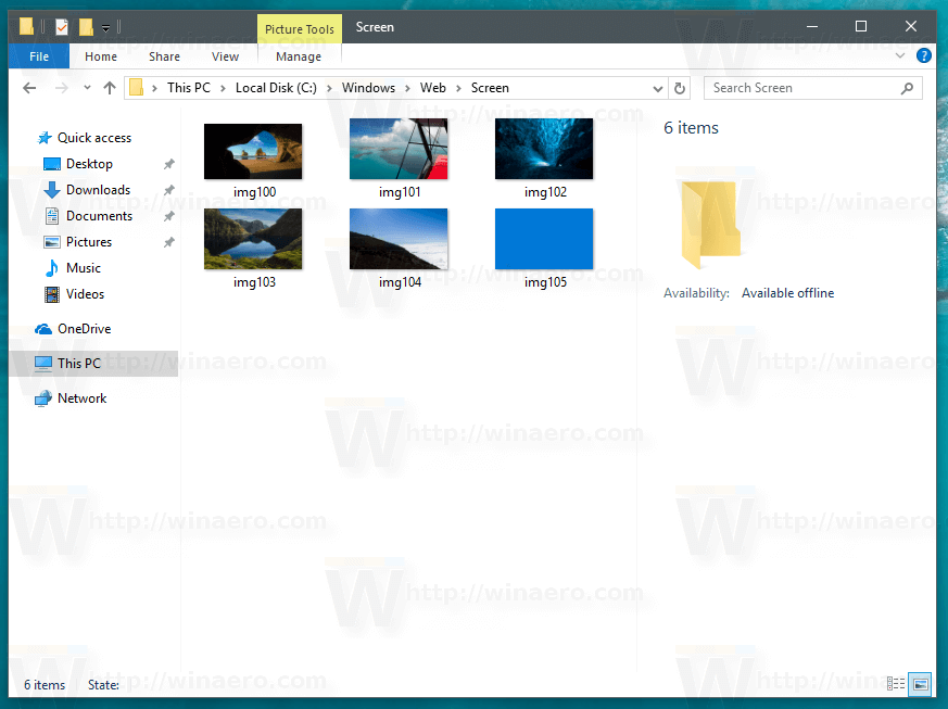 where are windows 10 wallpapers stored