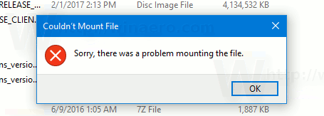 free iso mount not working windows 10