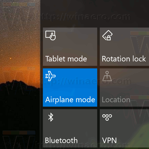 windows 10 pro airplane mode