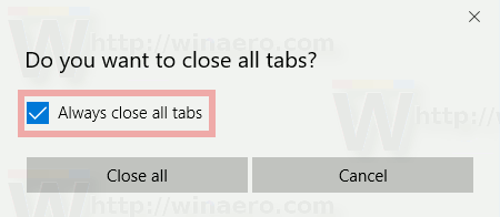 Always Close All Tabs