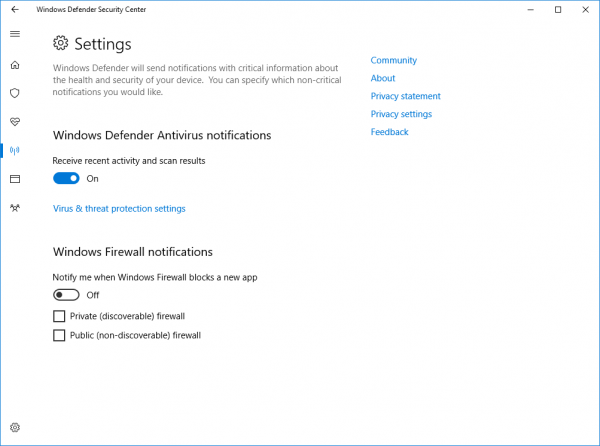 Disable Firewall Notifications In Windows 10