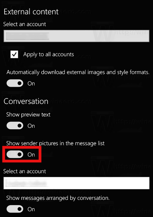 windows 10 main app disable focused inbox