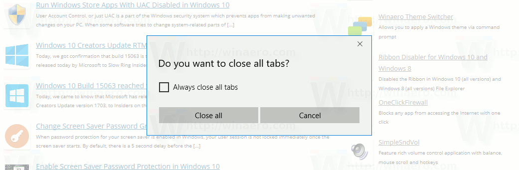 Always tabs