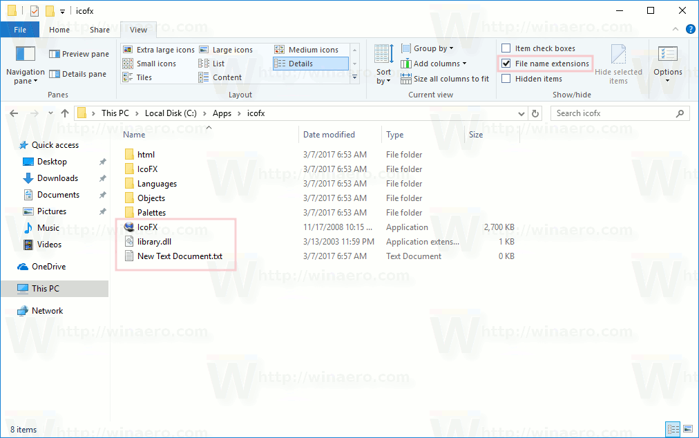 How to Show or Hide File Extensions in Windows 10