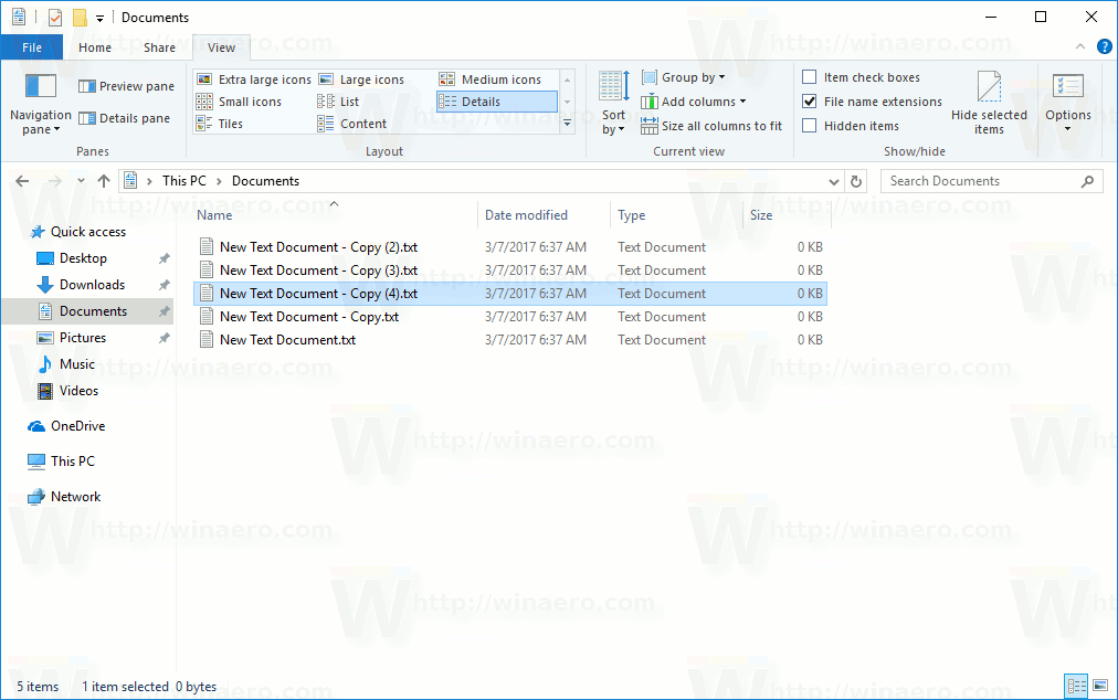 How to Show or Hide File Extensions in Windows 10