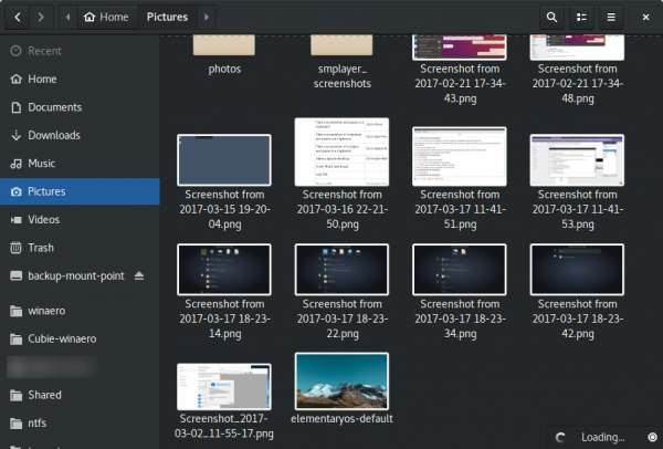 Gnome Screenshots Folder