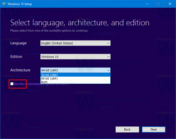 windows 10 pro iso not showing on media creation tool