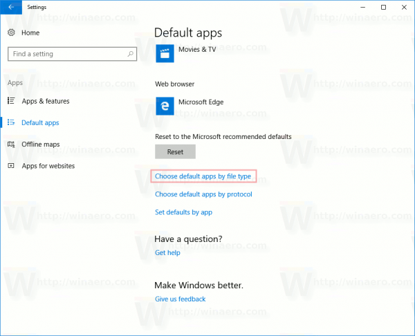 Settings Apps Default Apps By File Type Link