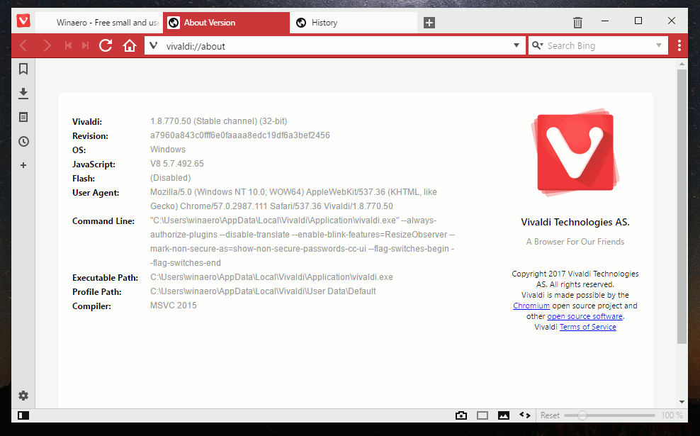 Стабильно 8. Vivaldi и Safari. Vivaldi browser "out of Memory". Скрытые настройки Вивальди.