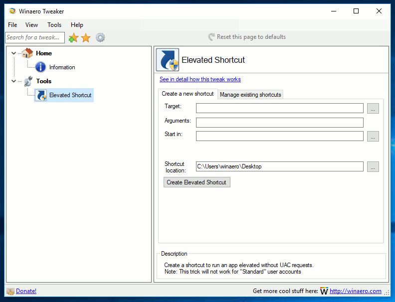 Winaero Tweaker 1.55 free instals