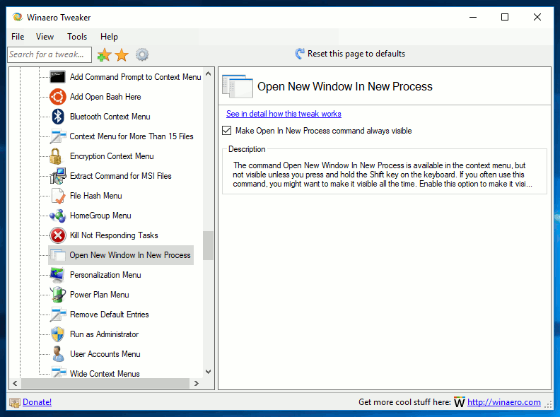 instal the new Winaero Tweaker 1.55