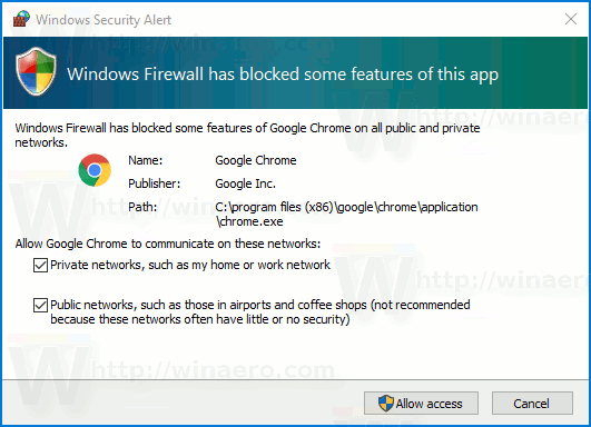 Disable Firewall Notifications In Windows 10