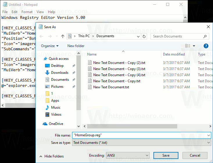 Add HomeGroup Context Menu in Windows 10