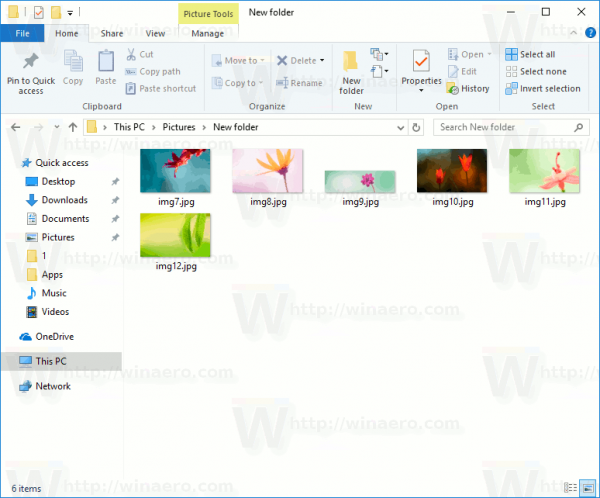 Windows 10 Папка с изображениями