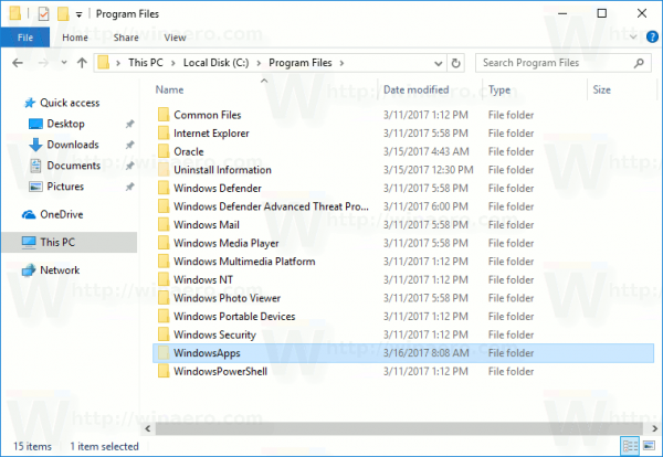 WindowsApps Folder In Windows 10