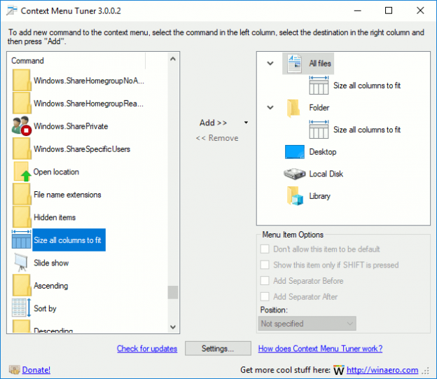 Add Size All Columns To Fit Context Menu In Windows 10