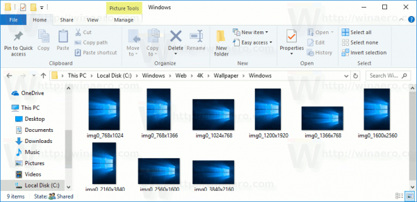 Предварительный просмотр эскизов по умолчанию в проводнике в Windows 10