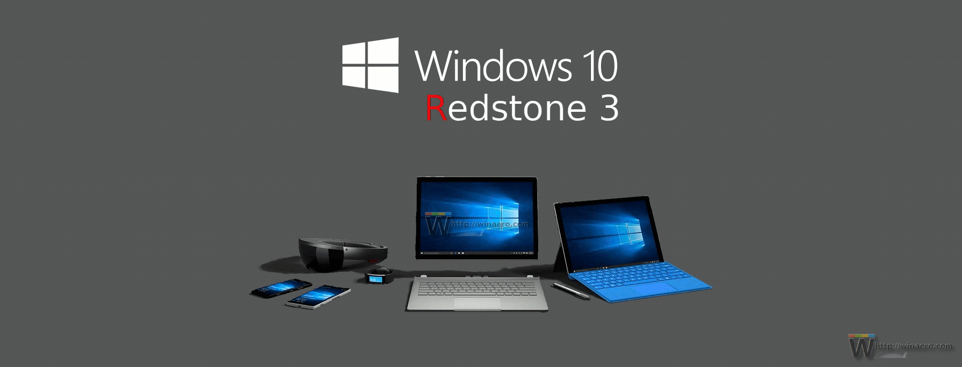 Devices Windows 10 Redstone 3 Logo Banner