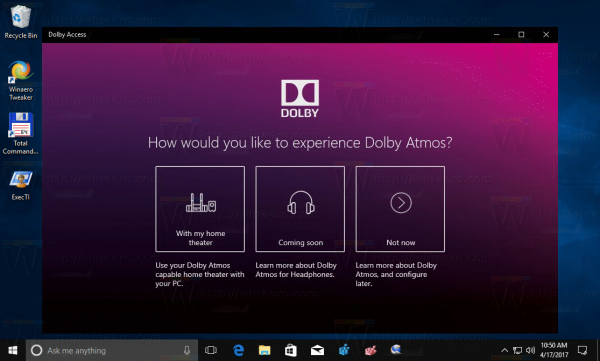 Как включить dolby digital на windows 10