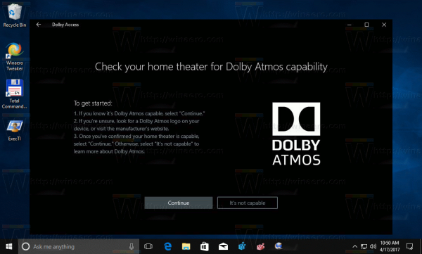 Dolby atmos discount code windows 10