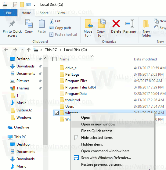 Open Folder In New Window Context Menu