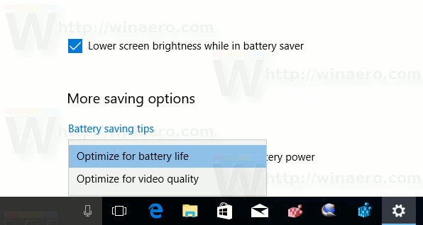 Optimize Battery Life For Video Quality In Windows 10