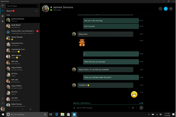 Skype UWP