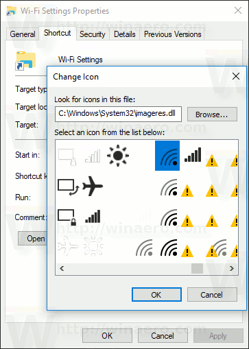 Wifi Settings Shortcut Change Icon