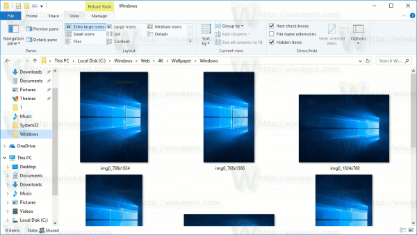 Windows 10 Default Thumbnail Border