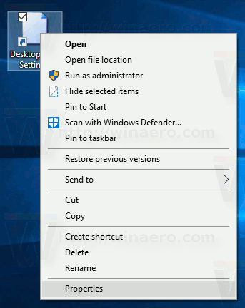 Windows 10 Desktop Icon Settings Shortcut Context Menu
