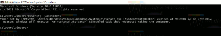 Allow wake timers на windows 10 что это